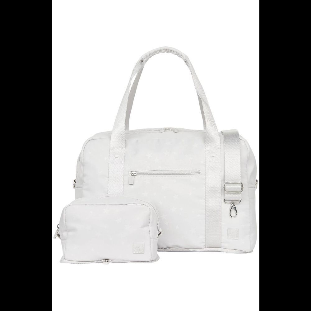 IHKWIP The Packable Duffel Bag and Cosmetic Case Set Silver Star